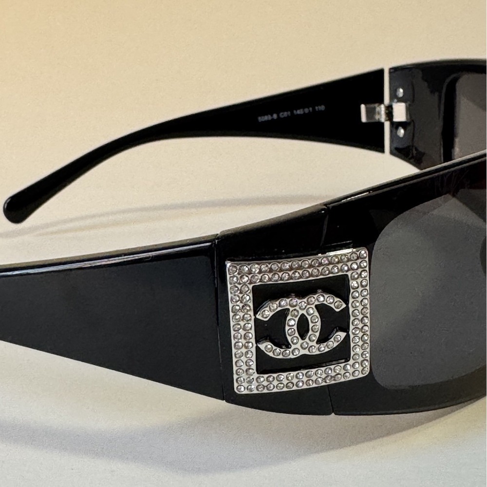 Chanel 5085-B Sunglasses Black C. 01 140 110 Vintage Rare - Picture 3 of 8